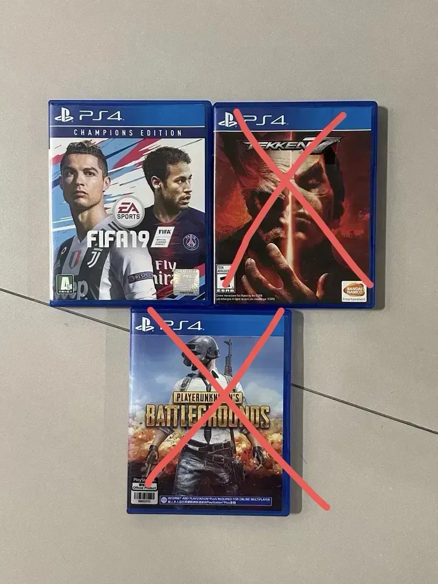 ps4 배틀그라운드/피파19/철권7