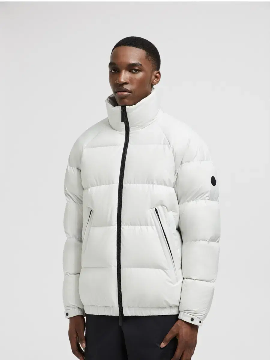 [4] Moncler Jouglar Short Down Jacket Ice Gray