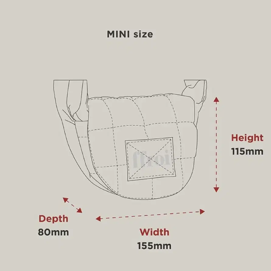 프루아 와플 패딩백 미니