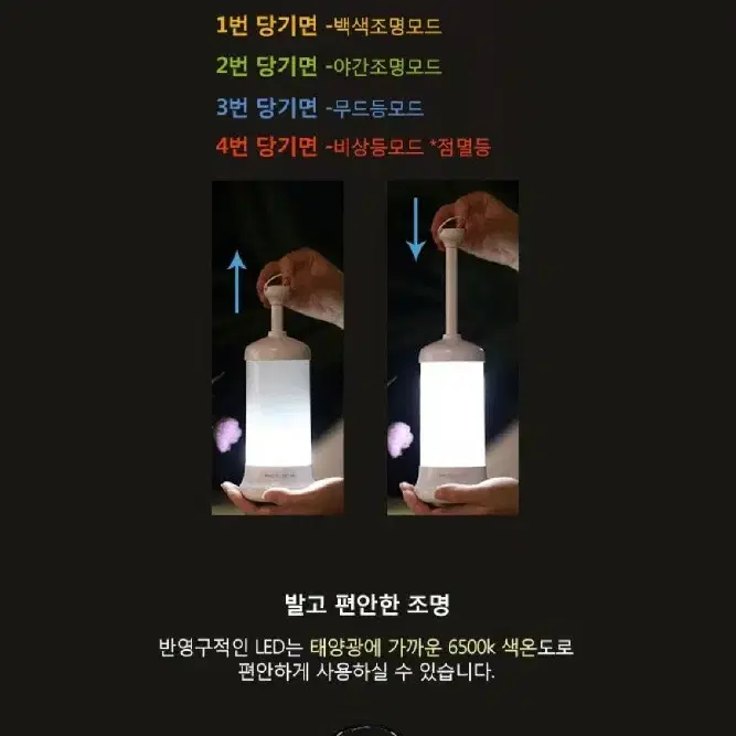 2개/ 다기능 LED 랜턴 램프 후레쉬/ PUQ176