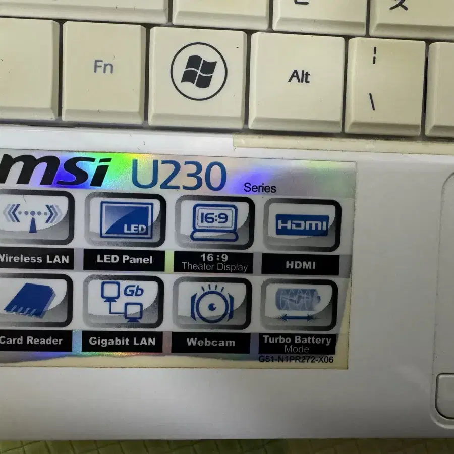 MSI 노트북 U230 부품용 분해 연습용