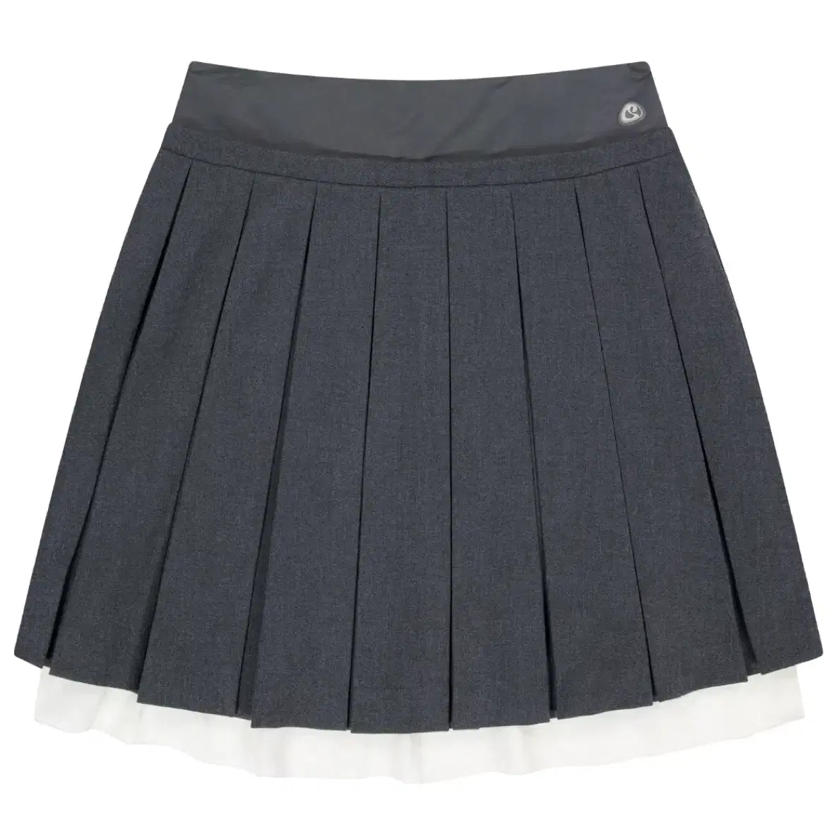 판매) DOUBLE WAISTED PLEATS SKIRT GREY2