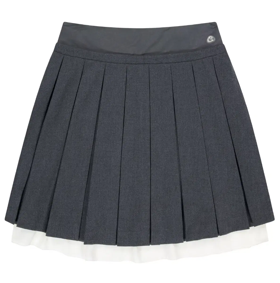 판매) DOUBLE WAISTED PLEATS SKIRT GREY2