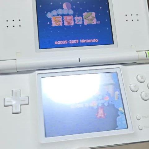 B급 닌텐도 DS Lite DSL 화이트 하단새액정,새터치판