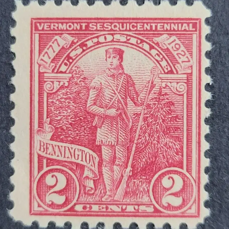 (미국우표)1927년 버몬트정착 150주년 기념 우표Vermont Se