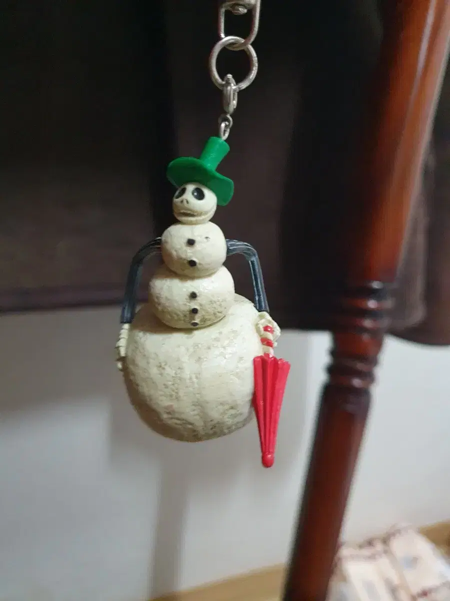 Vintage The Nightmare Before Christmas Snowman Jack Keyring