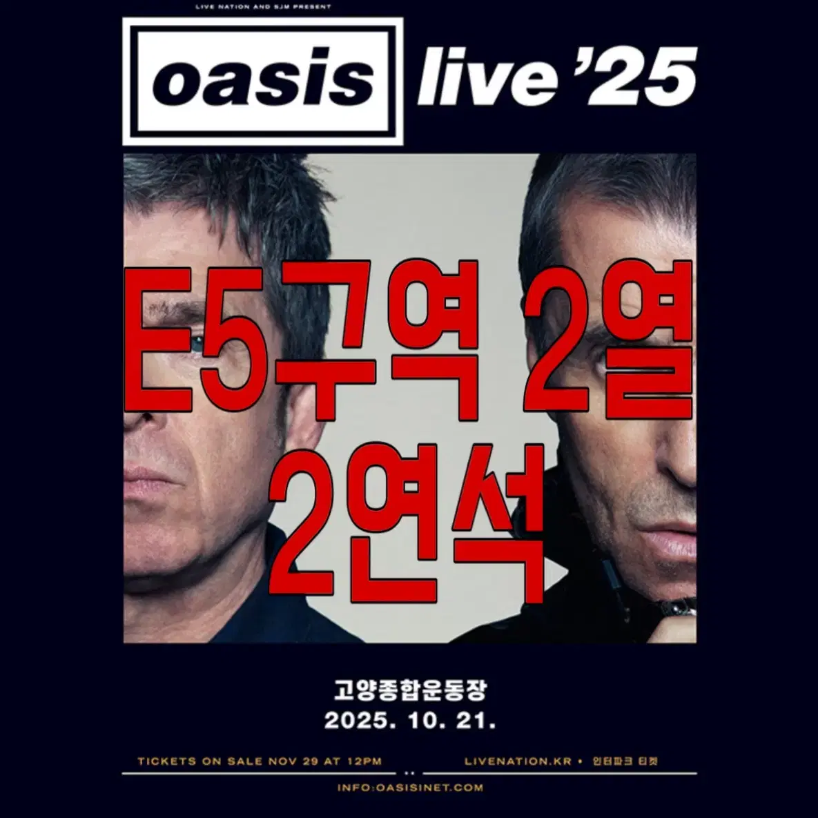 OASIS 오아시스 내한 콘서트 공연