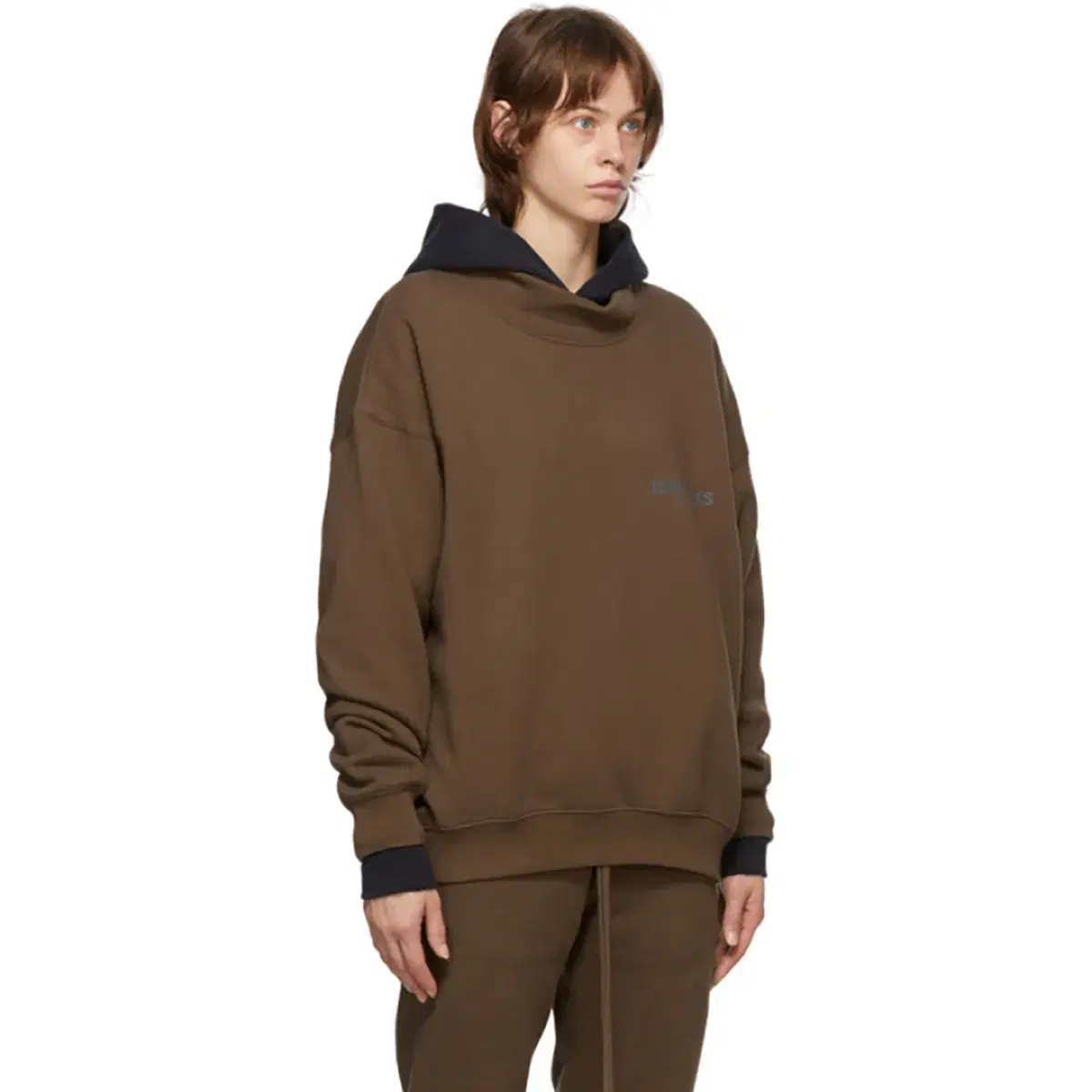 [Essentials] Mock Neck Brown Sweatshirt(L)