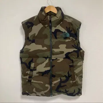 노스페이스 눕시 다운 베스트 카모플라주 카모 무늬 ND00490 M