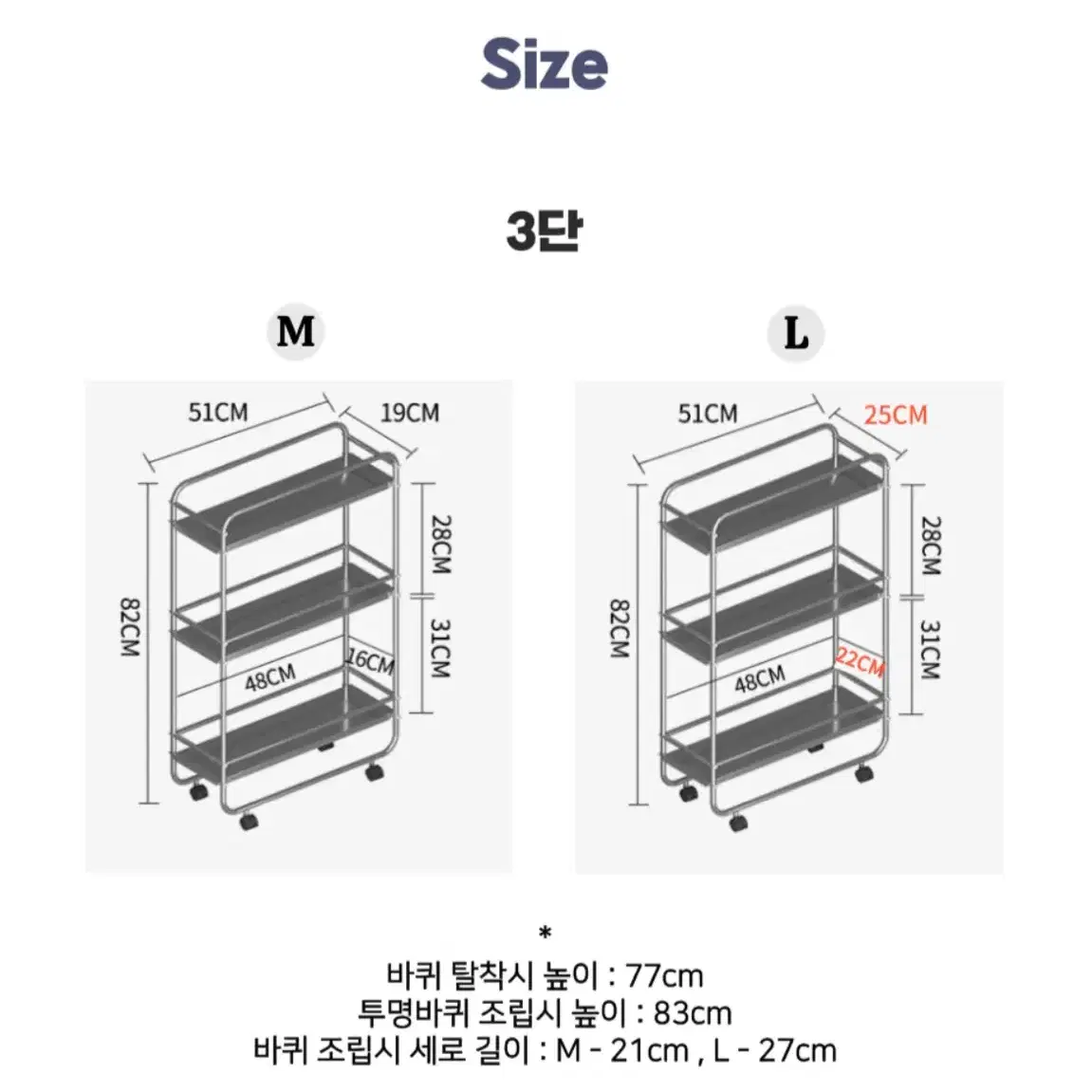 라다미노미드센추리 모던 트롤리