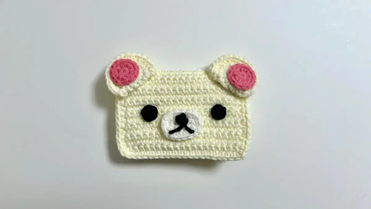 Korilakkuma knitted card wallet