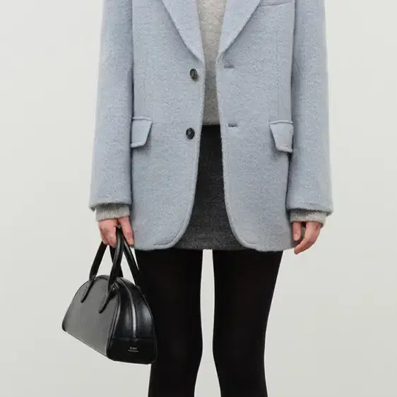 던스트 ALPACA BLAZER COAT GREYISH BLUE XS