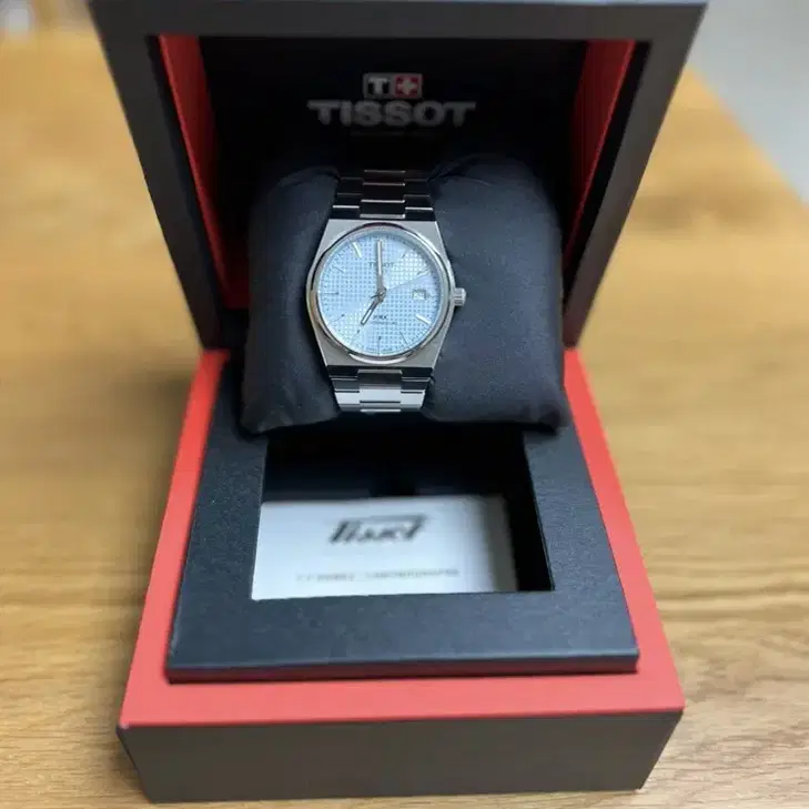 티쏘 prx 아이스블루 40mm 오토매틱 풀박스