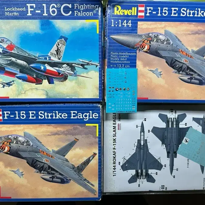 Revell사 1/144 전투기 일괄판매합니다(F-15E/F-16C)