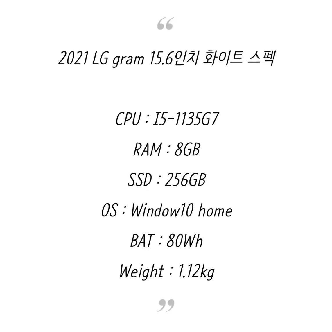 LG GRAM 2021년형 15인치