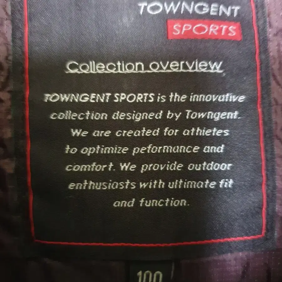 Towngent 타운젠트 오리털 패딩 100