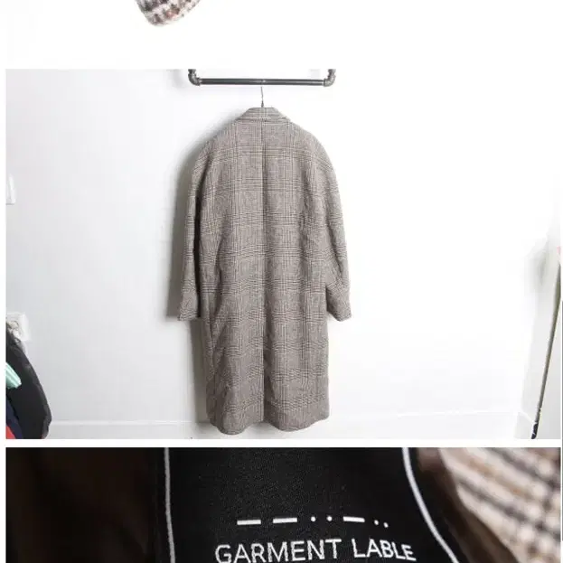 Garment Lable 체크 울 싱클코트(100-110)팝니다