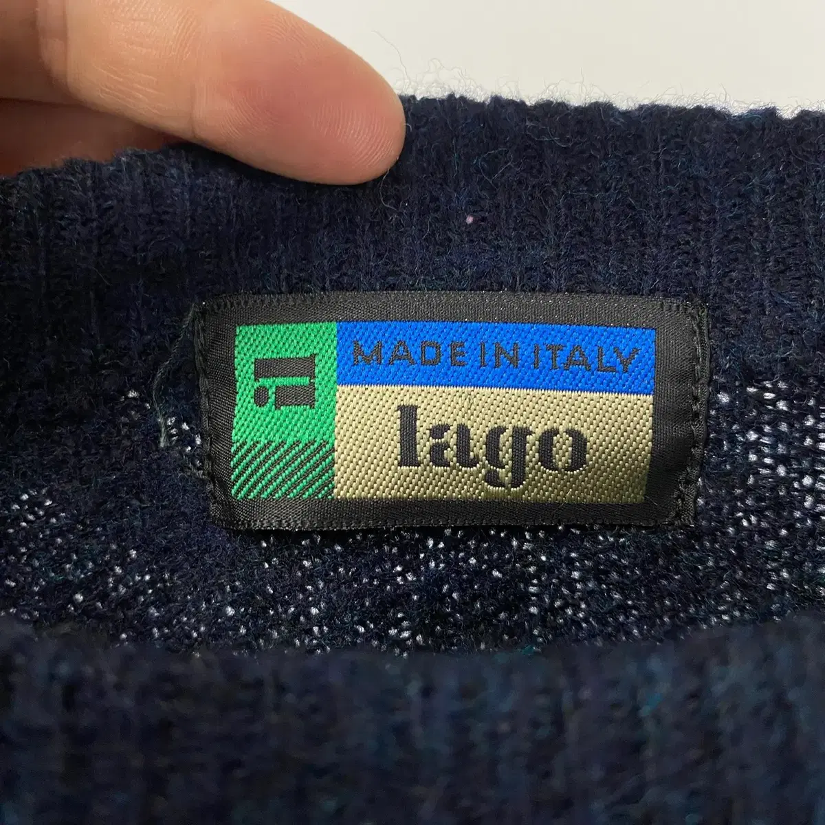 빈티지 LAGO made in italy 패턴 니트