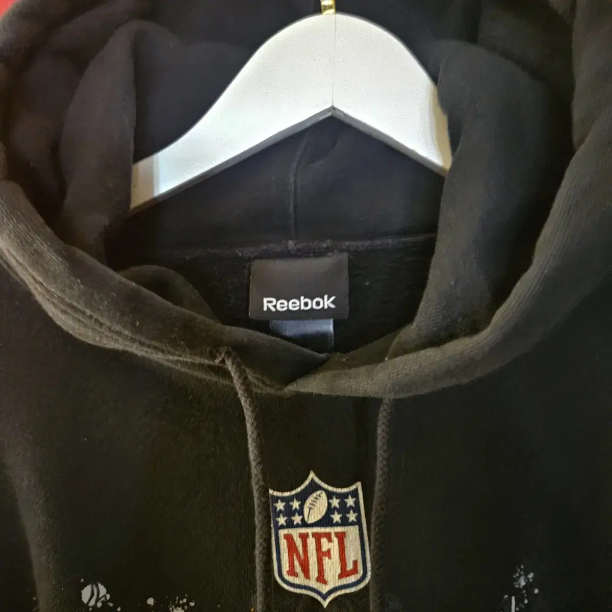 리복(Reebok) x NFL 09' USA 레트로 프린팅 기모 후드