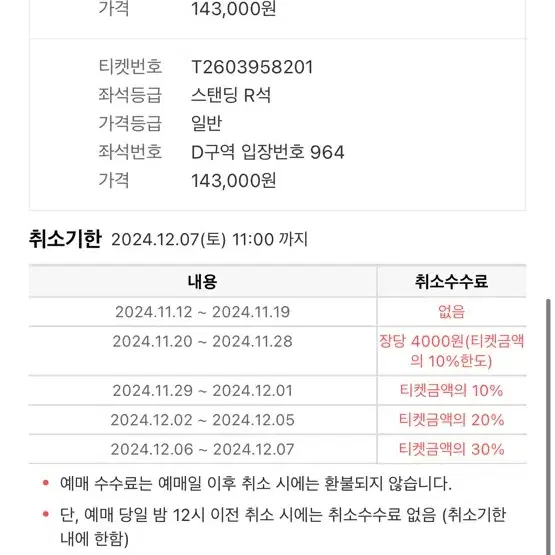 찰리푸스 내한 콘서트 12. 8.(일) 스탠딩 R석 D구역 연번 판매