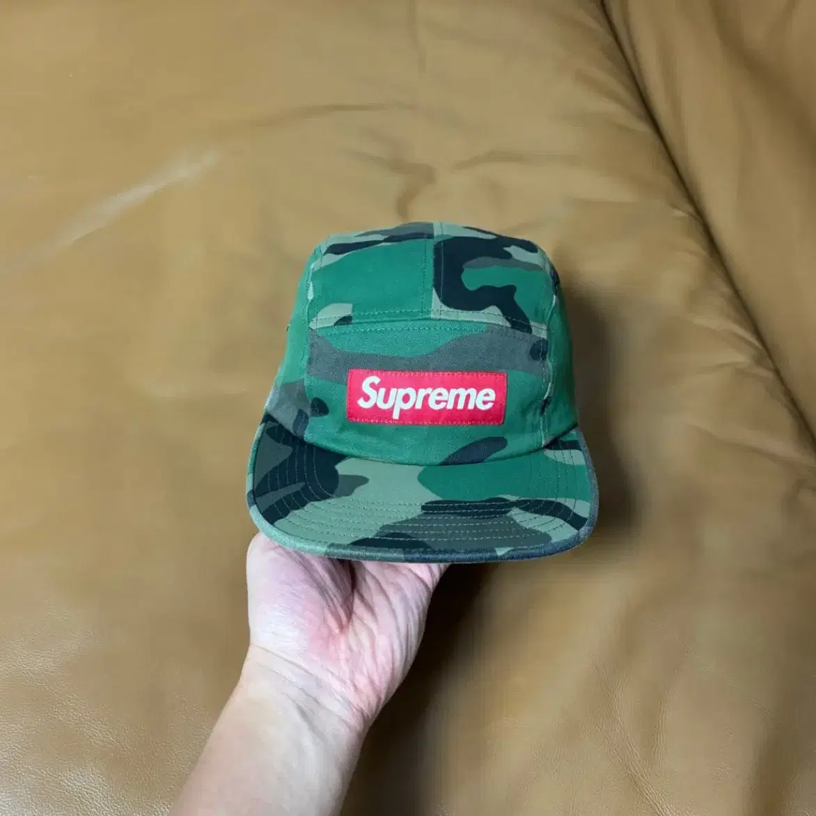 Supreme 슈프림 카모 캠프캡 모자 (Washed Camo)