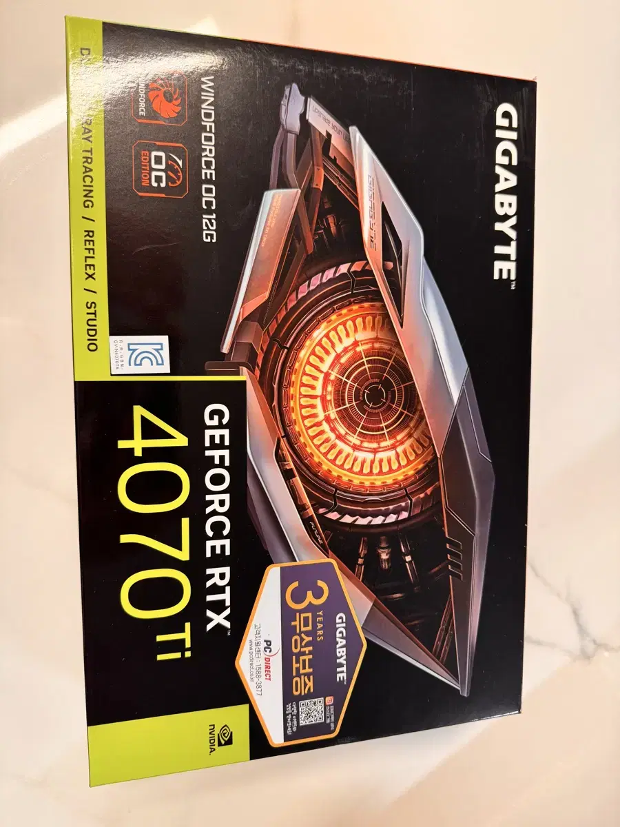 (밀봉새제품) 기가바이트 RTX4070tiwindforce oc 12g