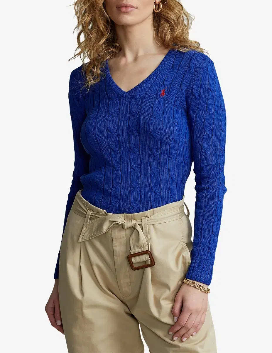 Polo V-neck knit slim fit 55