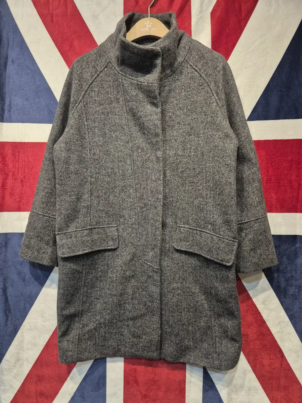 [WOMEN66] CHRIS HARPER Chris Harper wool blend half coat gray