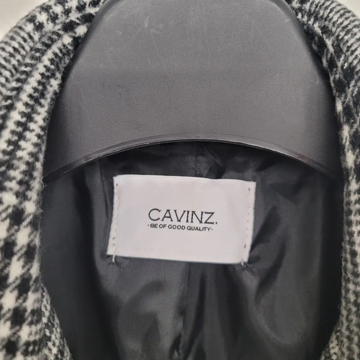 [110/XXL] CAVINZ 모직 더블 체크 코트