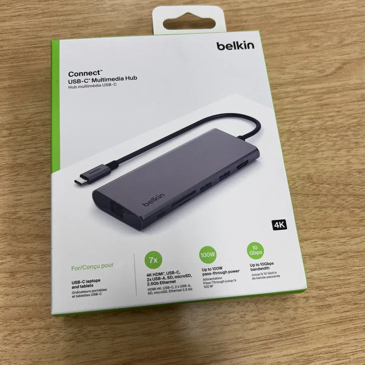 벨킨 USB-C 허브 100W 지원