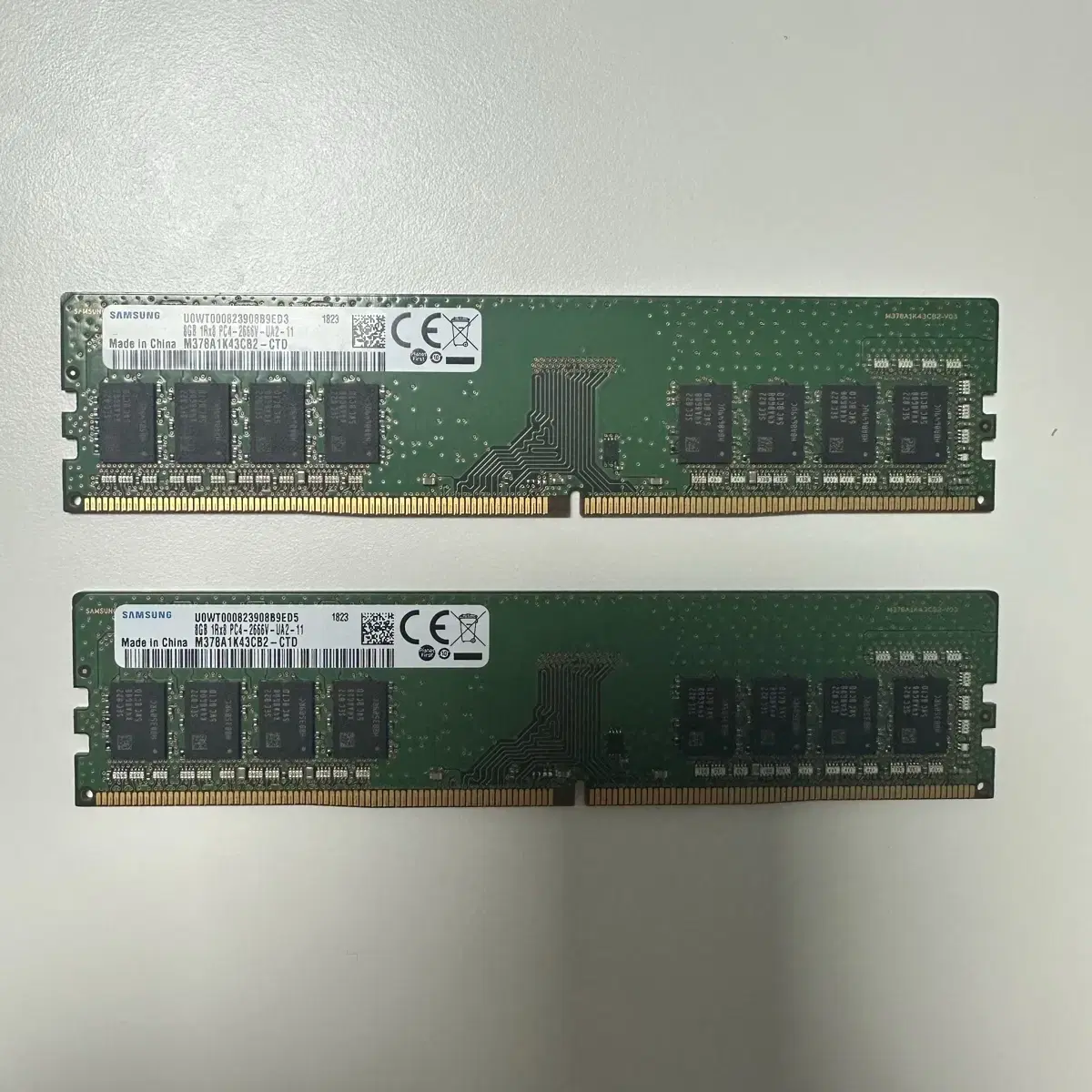 삼성 램 DDR4 8GB 2666 2개 팔아요