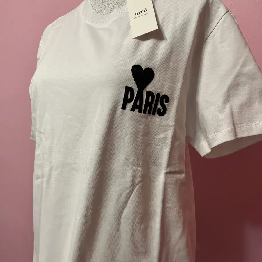 AMI 아미 PARIS 자수로고 반팔 티셔츠 공용 WHITE / M