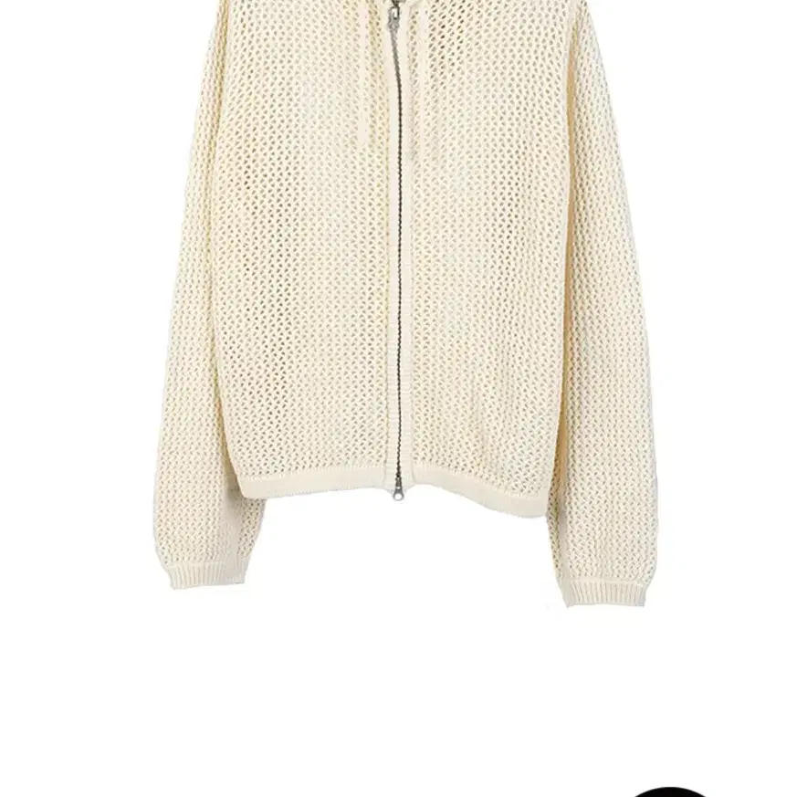 aeae MESH KNIT HOODIE [LIGHT BEIGE]