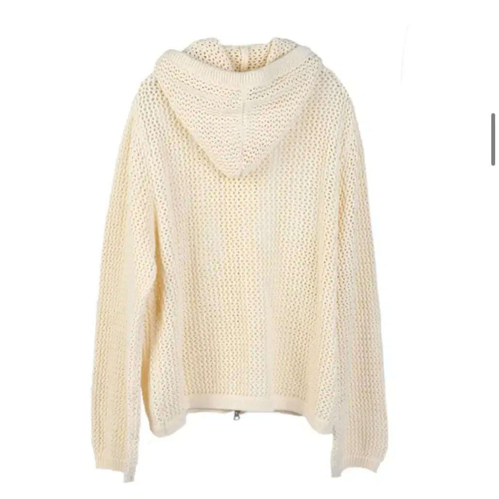 aeae MESH KNIT HOODIE [LIGHT BEIGE]