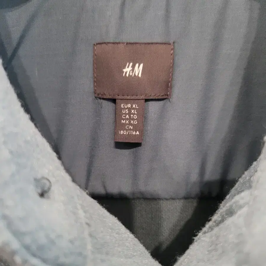 XL 흐앤므 h&m 후리스  셔츠형 자켓