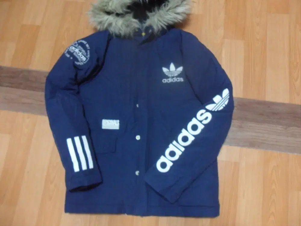 6천원구제 adidas men's hooded duck down jacket jumper parka padded be-2