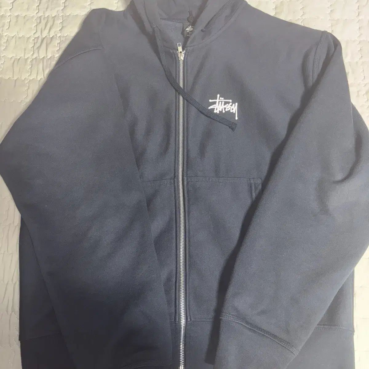 Stussy Basic Hoodie Zip-up Navy M