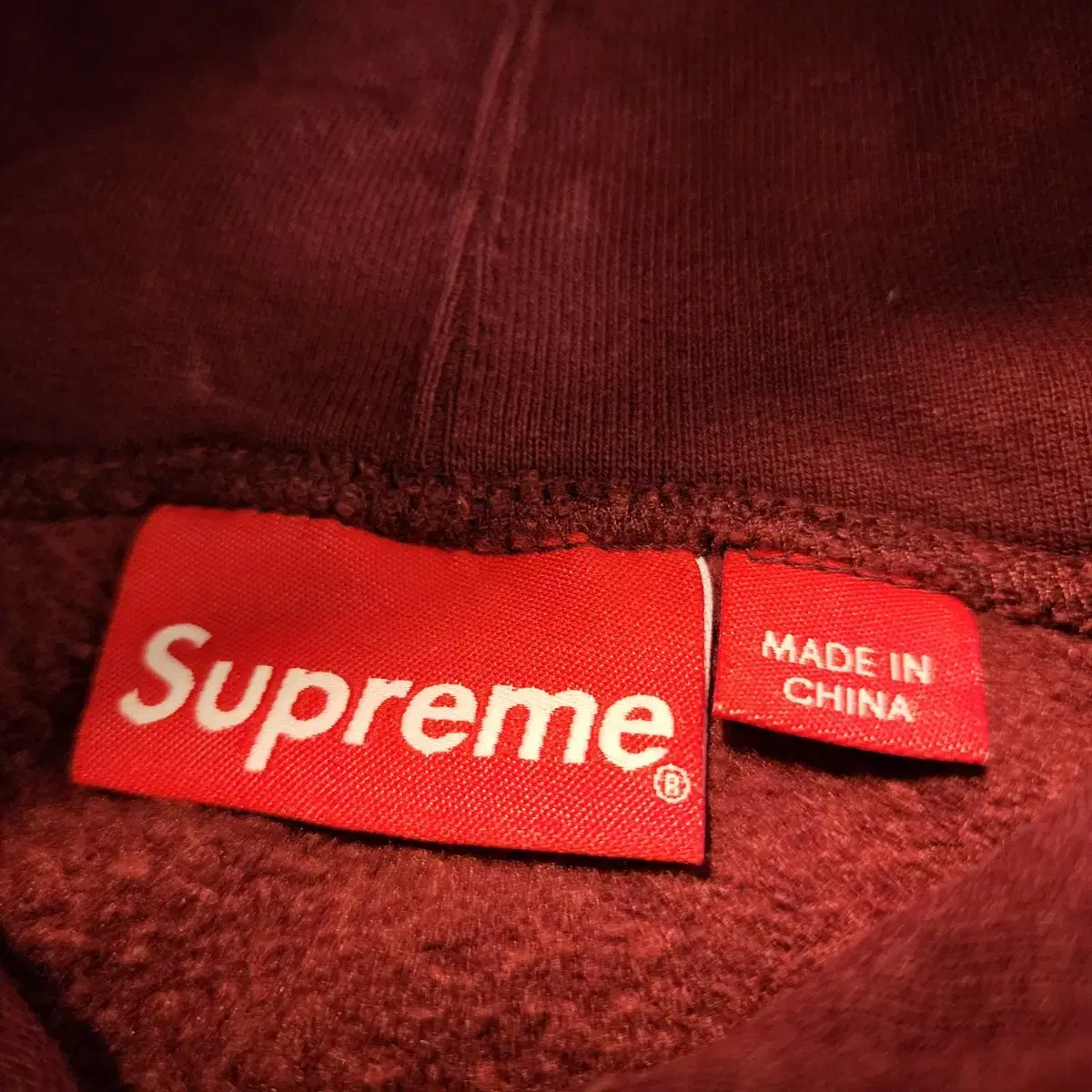 [L] Supreme 슈프림 스테이트 스웻셔츠 후드 후디 버건디