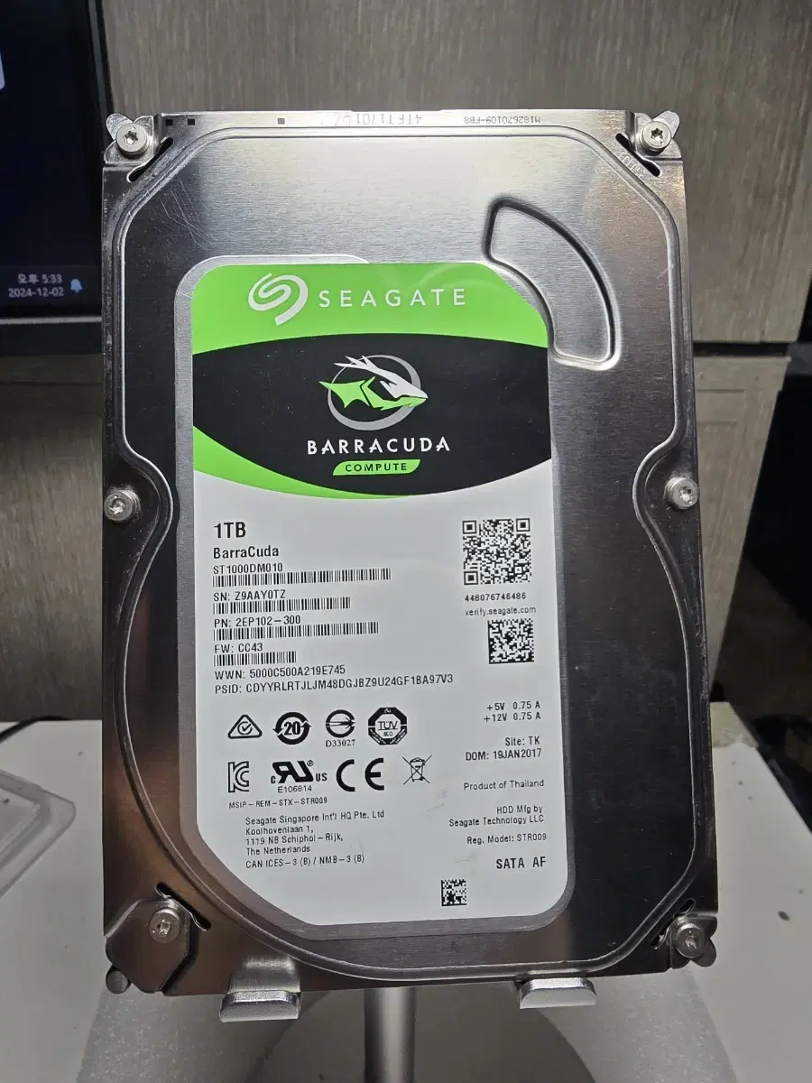 PC부품 HDD 3.5" 1.0TB