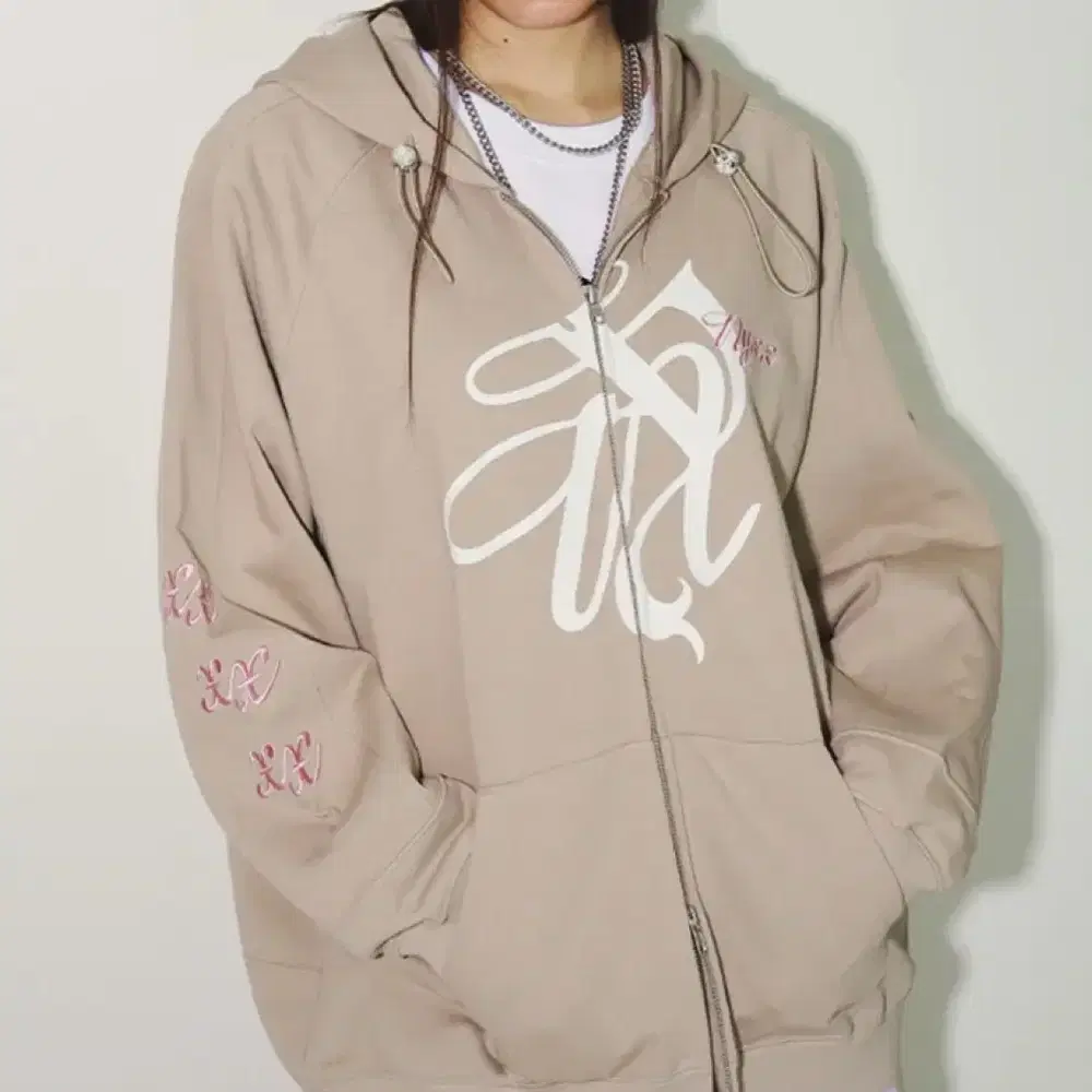 엔와이엑스엑스 후드집업 NYX FLOW HOOD ZIP-UP BEIGE