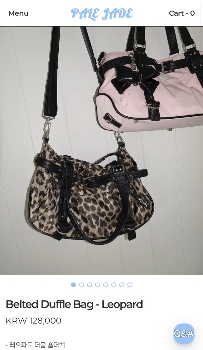 Belted Duffle Bag-Leopard 페일제이드 레오파드 더플백