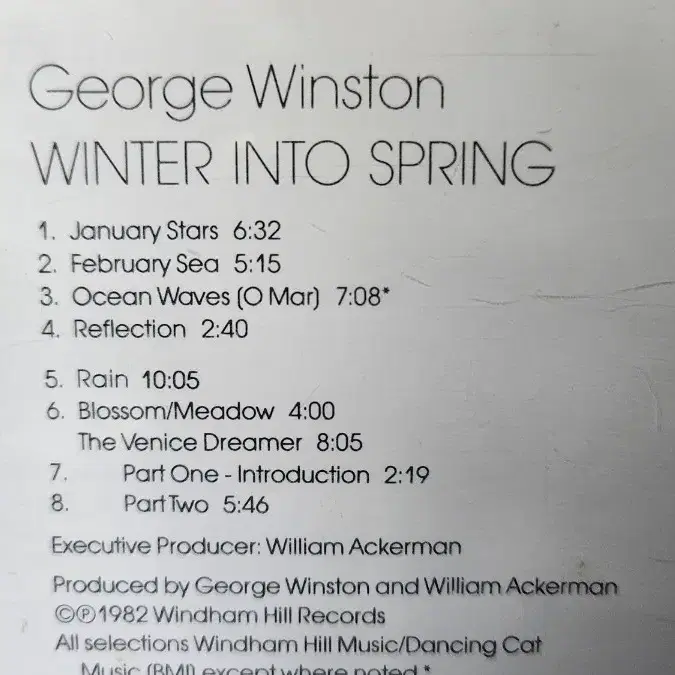 조지윈스턴 winter into spring (수입) CD