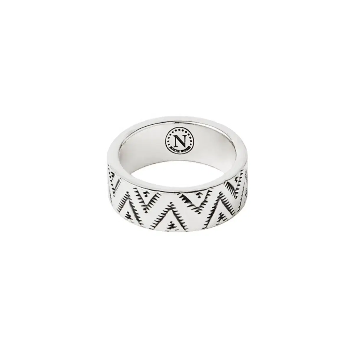 [NORTH WORKS] 900 SILVER STAMP RING (TRI