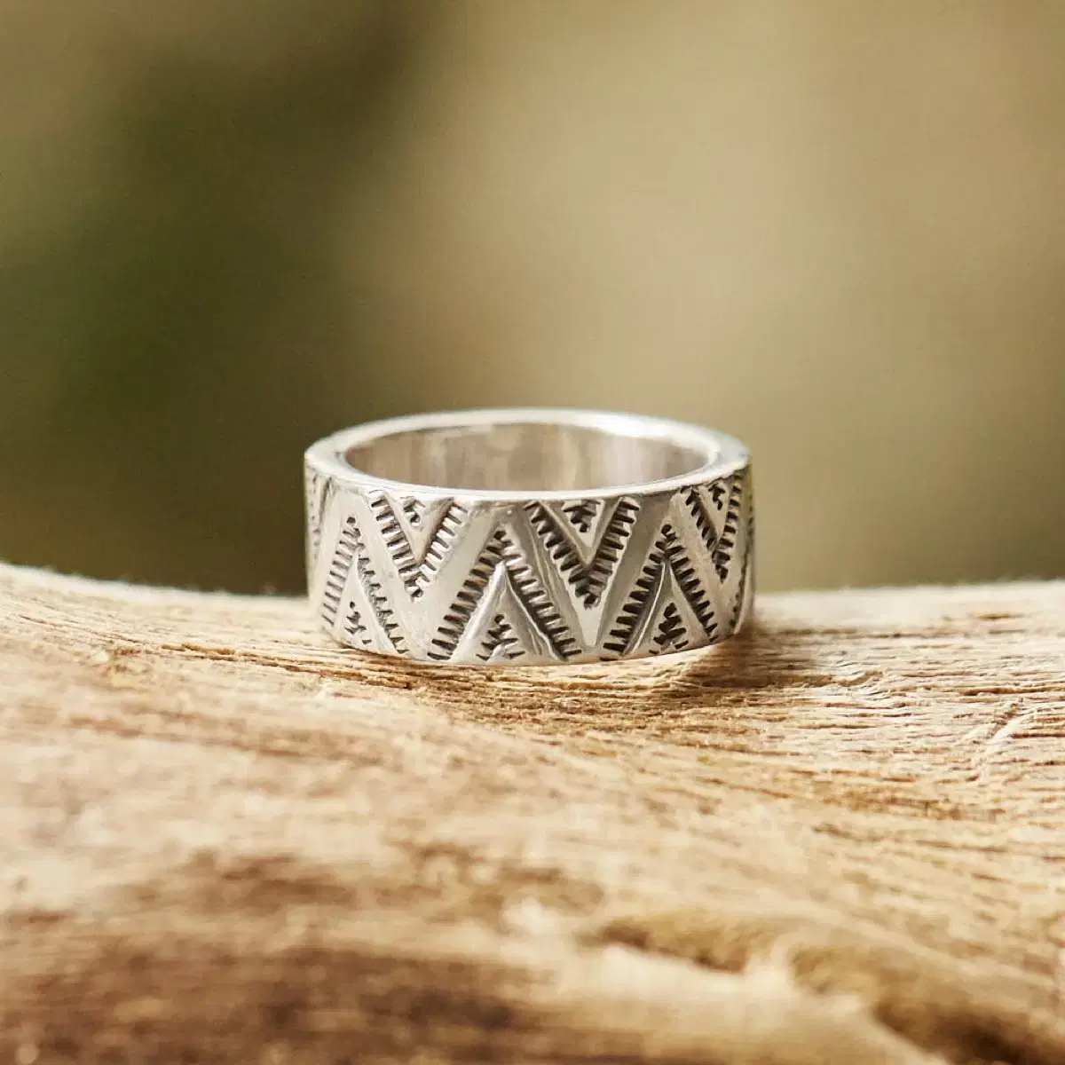 [NORTH WORKS] 900 SILVER STAMP RING (TRI