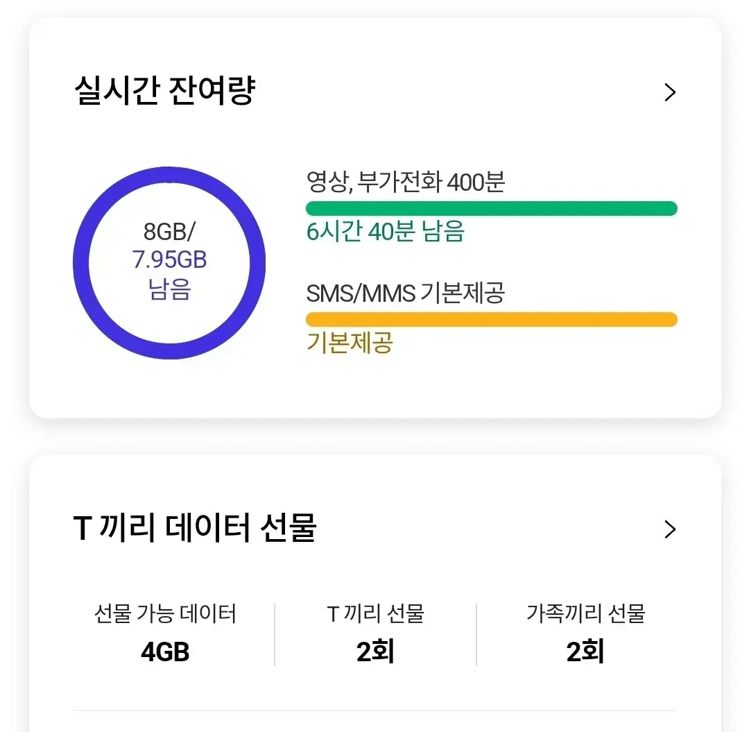 skt 데이터 2기가 일괄 팝니다