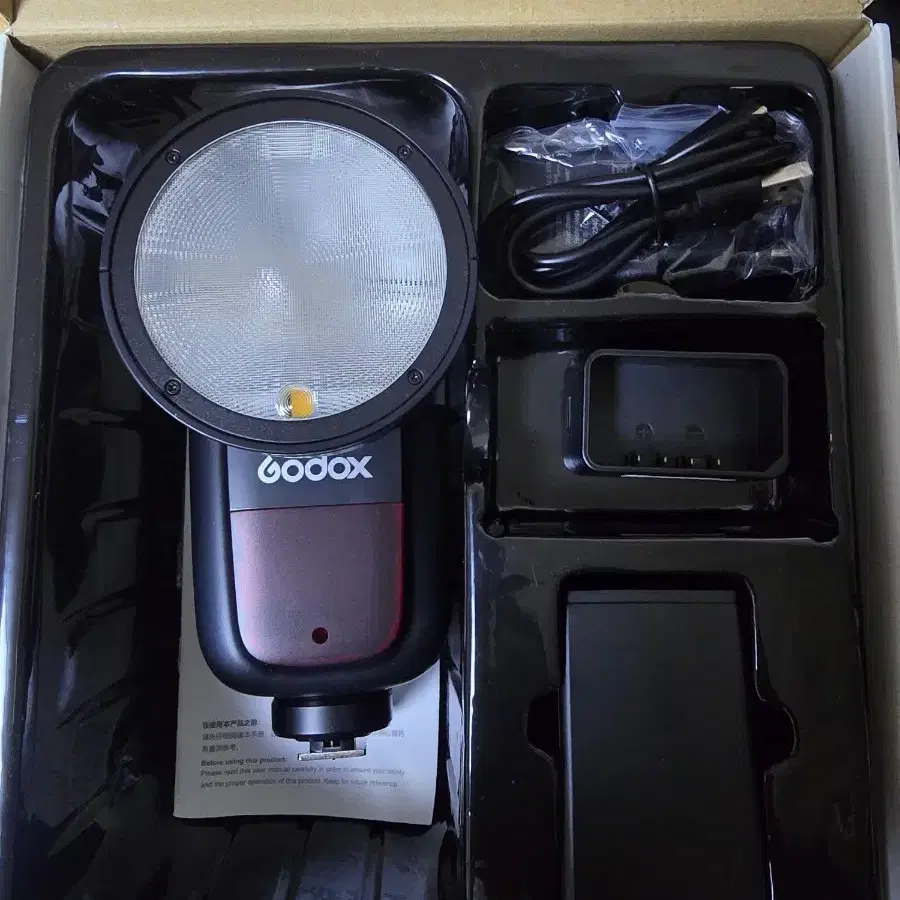 GODOX V1 플래쉬 박스품 +Xpro ii 무선동조기