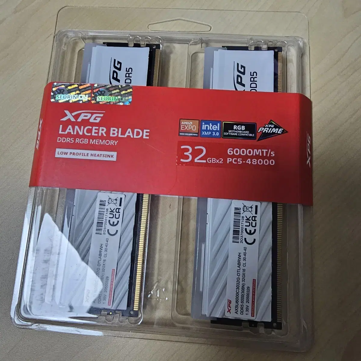 ddr5 6000 64gb(32+32) cl30 미개봉