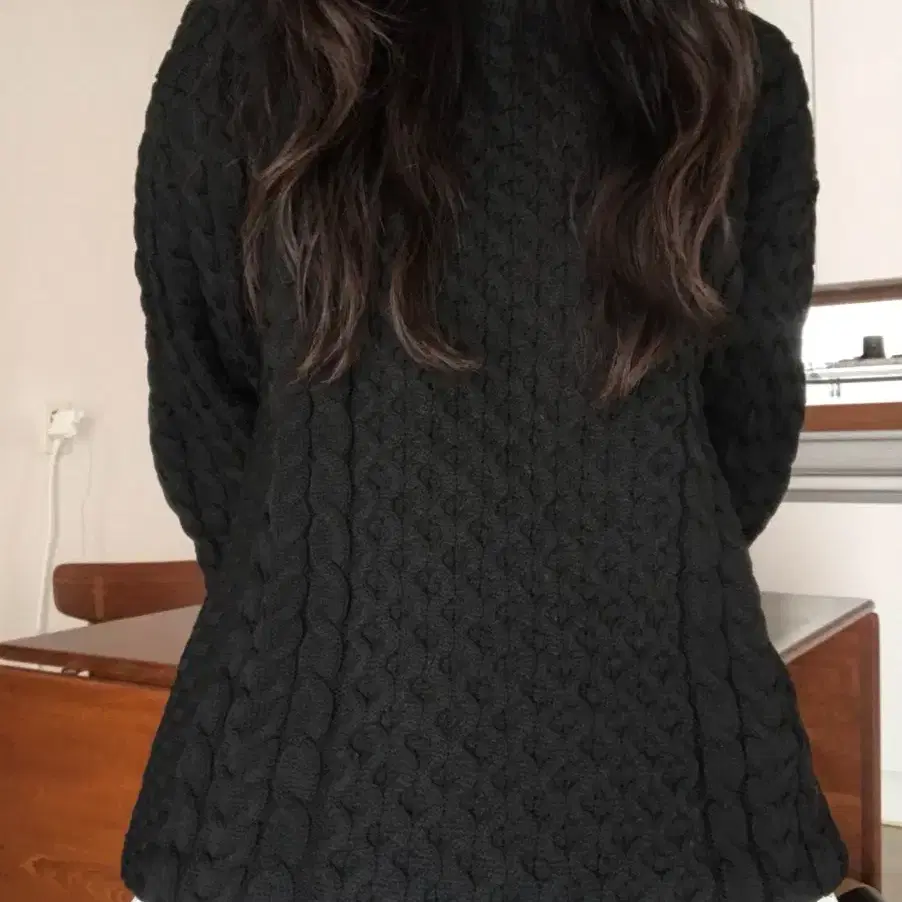 vintage black twisted knit