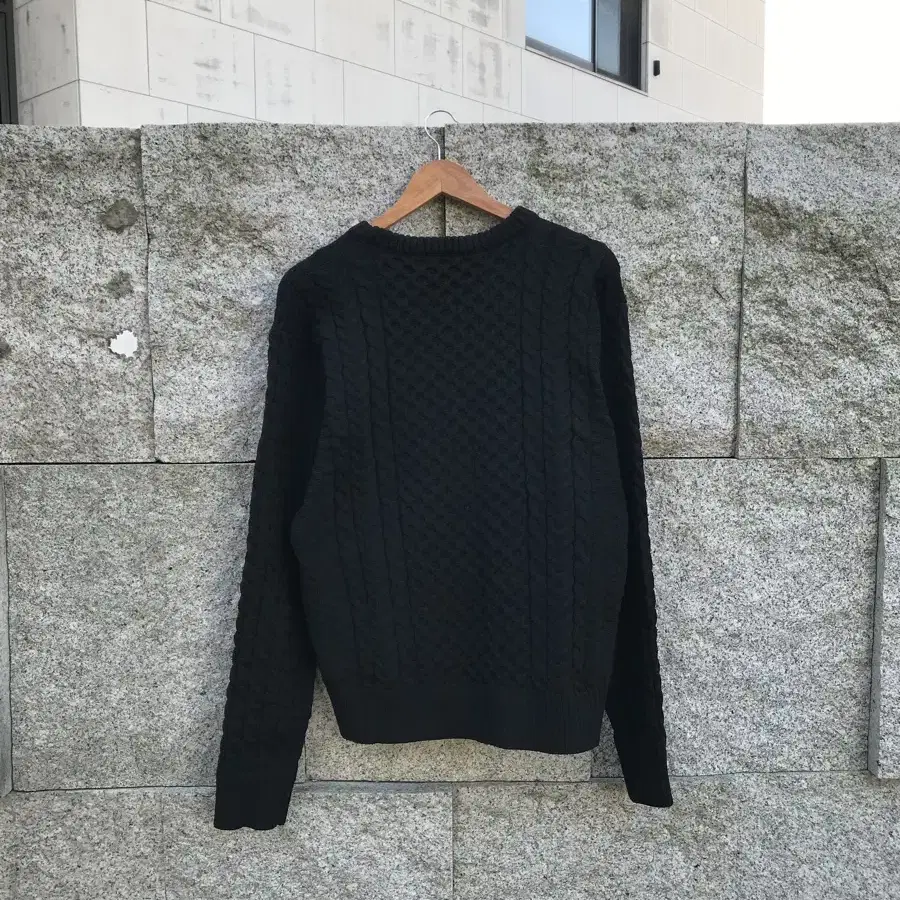 vintage black twisted knit