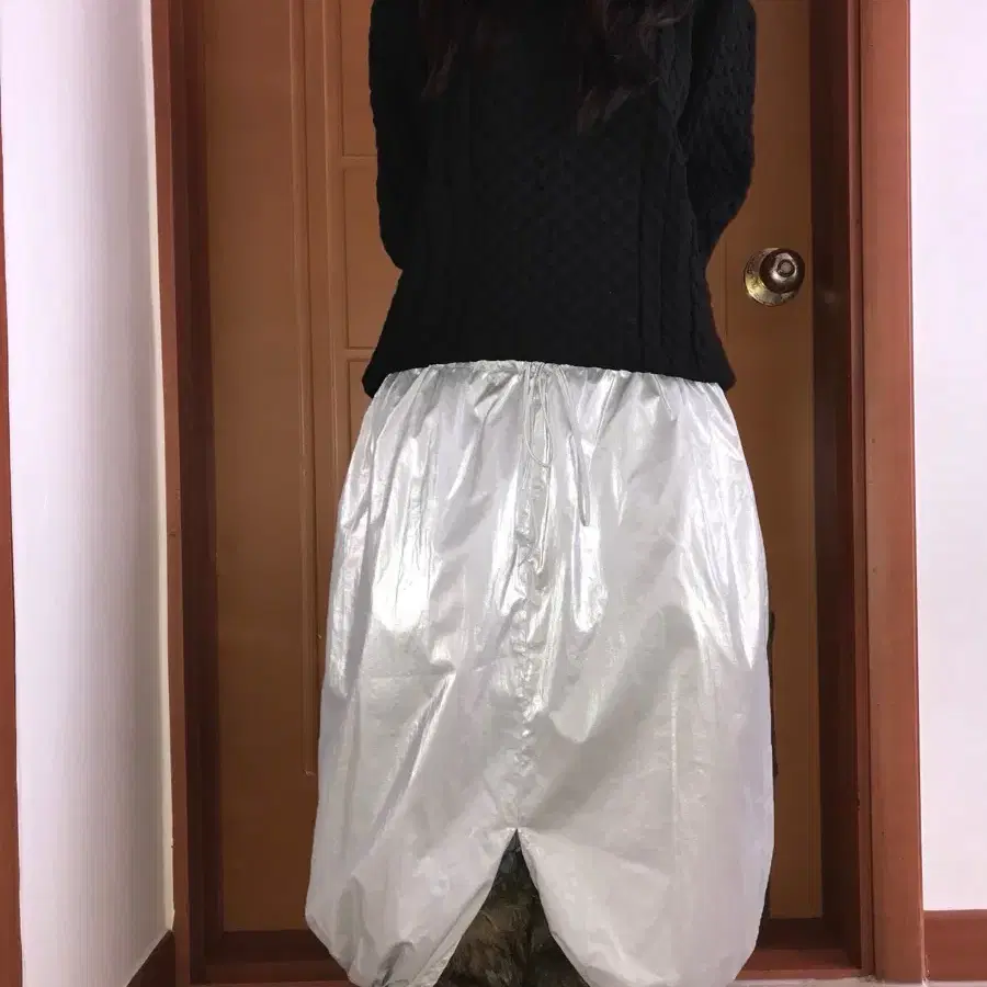 vintage silver string skirt (free)